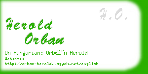 herold orban business card